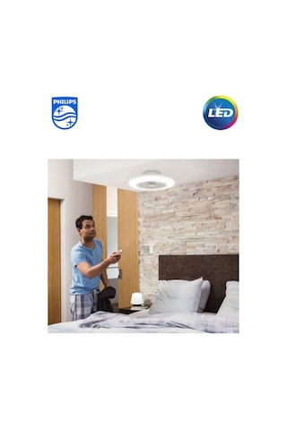 Amigo Fanlı Tavan Lambası 42w Vantilatör + 20 W Aydınlatma Gücü Simli Tasarım Beyaz - 750411238