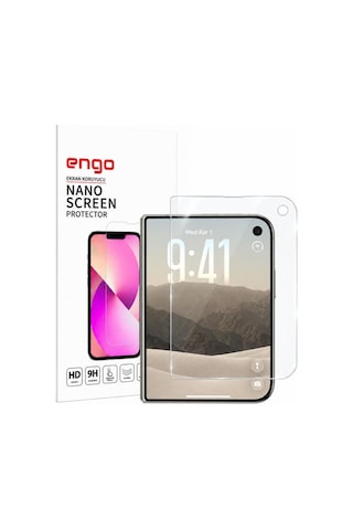 Apple İphone Duo İle Uyumlu Dış Ekran Koruyucu 5.4 İnç A3720 9H Nano Esnek Cam