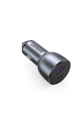 Ugreen 52.5w Qc Pd Hızlı Araç İçi Şarj Cihazı Çakmaklık Adaptörü 1xusb-c, 1xusb-a, Uzay Grisi, 60980