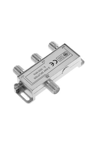 1 Giriş 3 Çıkış Uydu Karasal Kablo Tv Çoğaltıcı Splitter Anten Dağıtıcı + 4 Adet F Konnektör