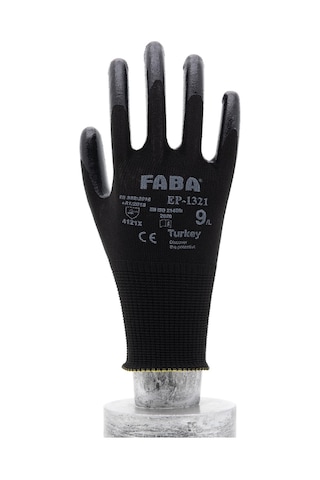 Faba Ep-1321 Siyah Nitril Polyester Eldiven-l
