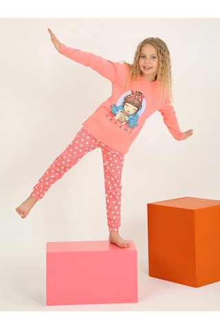 Kız Çocuk Uzun Kollu %100 Pamuklu Pijama Takımı Let Your Nar