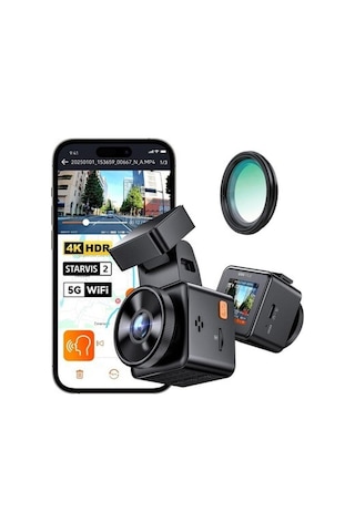 E1 Pro 4k Hdr Starvıs 2 Araç Kamerası Gps, Wlan, Sesli Komut, Gece Görüşü