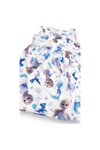 Elsa Kız Çocuk Elbise St07437 Mavi