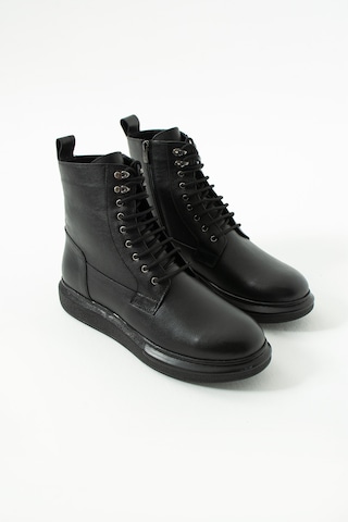 King Shoes Büyük Numara Siyah Bot