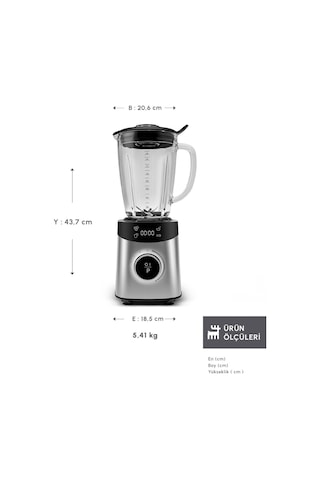 Karaca Dijital Ekran İnox Smoothıe Blender 1800 W