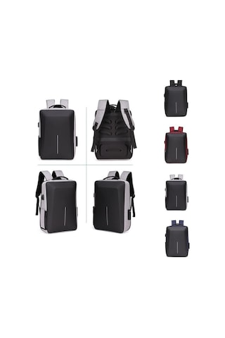 Fastbuy Lenovo Laptop Sırt Çantası Siyah, Sert Kabuk Hırsızlık Önleyici Siyah