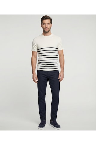 Yargıcı Regular Bisiklet Yaka Kısa Kol T-shirt 26yetr2012x 002 Beyaz