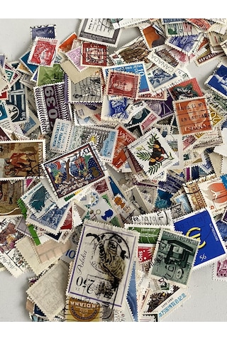 Damgalı Dünya Pulu Lotu 200 Adet - Yabancı Posta Pulu