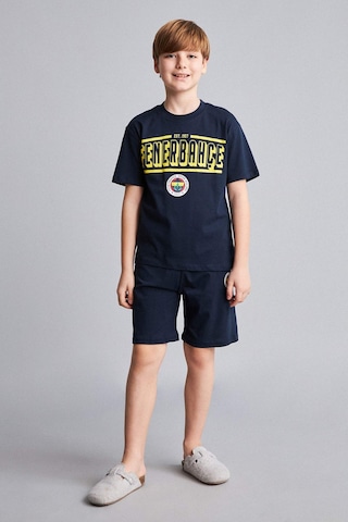 Defacto Fenerbahçe Kısa Kollu Pijama Üst Şort Pijama Alt 2li Pijama Takımı Erkek Çocuk H7578a826hsın42 İndigo-ın42