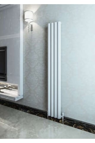 Warma Ula Dikey Alüminyum Radyatör 275x1800 Pütürlü Beyaz Ral 9016