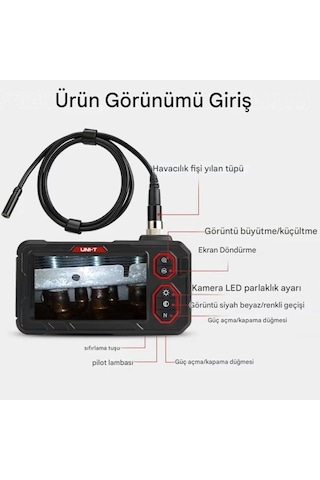 Unit Ut667 1m Endüstriyel Boroskop Yılan Kamera