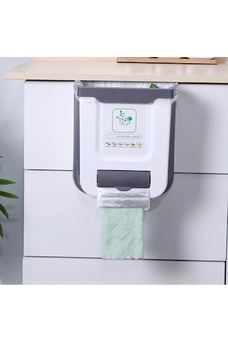 Honeybeeshop Beyaz Büyük Katlanabilir Mutfak Cop Kutusu Duvara Monte Dolap Kapisi Asili Depolama Ve Duzenleme Beyaz