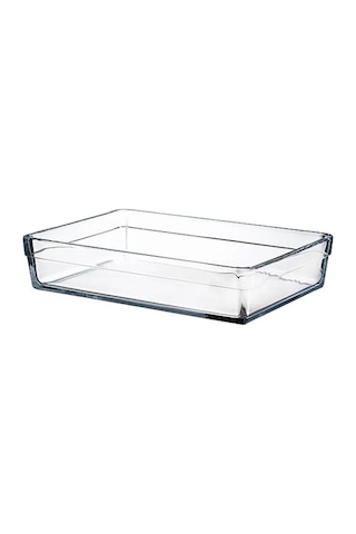 20x29 Cm Şeffaf Borcam Tepsi - 2.5 Litre Kapasite Açık Gri
