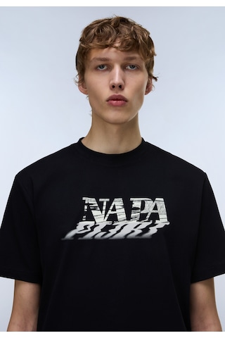 Napapijri S-lodestar Ss Erkek T-shirt-31975 Siyah