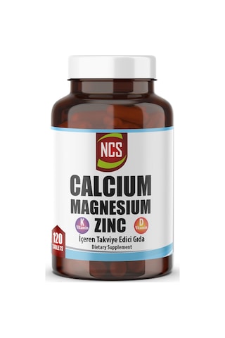 Ncs Kalsiyum Magnezyum Çinko 120 Tablet Vitamin D & K