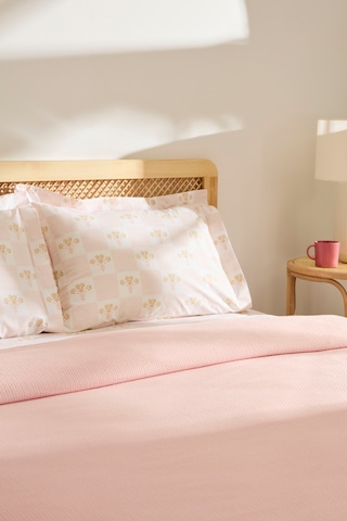 Kaşmir Home Runa %100 Pamuk Çift Kişilik Pike Takımı Rose Rose