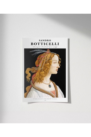 Çerçevesiz Poster Sandro Botticelli Genç Bir Kadının Portresi
