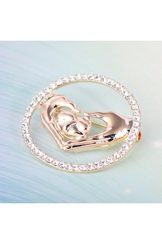 Gümüş Kristal Aşk Eller Yenidoğan Bebek Broş Rozeti Tıbbi Takı Broş Pins Kadınlar İçin Hediyeler Gümüş