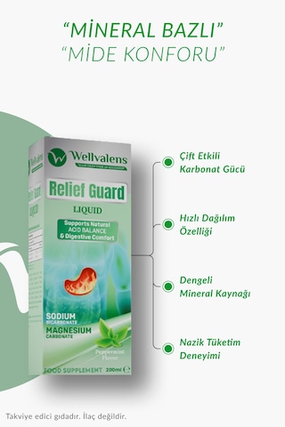 Reliefguard Sıvı Takviye 200 Ml Magnezyum Ve Sodyum İçeren Sıvı Form