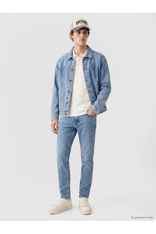 Lcw Jeans İndigo Loose Fit Erkek Jean Ceket