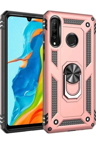 Samsung Uyumlu Galaxy A20s Kılıf Zore Vega Kapak Rose Gold