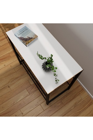 Geniş Metal Ayakkabılık Vestiyer 3 Katlı Ayakkabılık Beyaz 1361 Beyaz