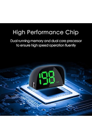 Novahub Araba Hud Gps Hız Göstergesi - Beyaz, Mph/kmh, Usb, Gerçek Zamanlı, Optik Sürüş Yardımcısı