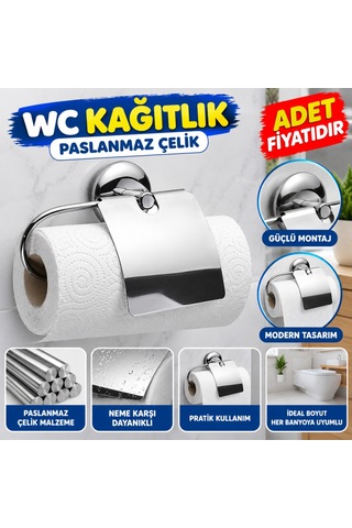 Dekoratif Kapaklı Paslanmaz Kağıt Havluluk Rulo Havlu Tutacağı Adet Fiyatıdır Çok renkli