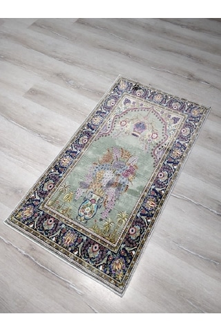 Bambu Halı Seccade Sec16a Yeşil Namazlık 70x110 Cm