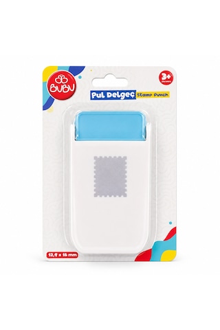 Bu-bu Şekilli Delgeç Pul 12,9x16 Mm De0031 Mavi-beyaz