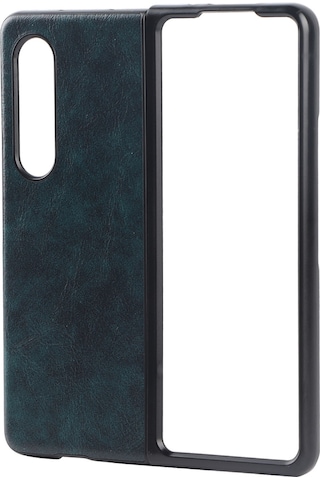 Galaxy Uyumlu Z Fold 3 Mavi İş Desenli Kılıf Kaiyi