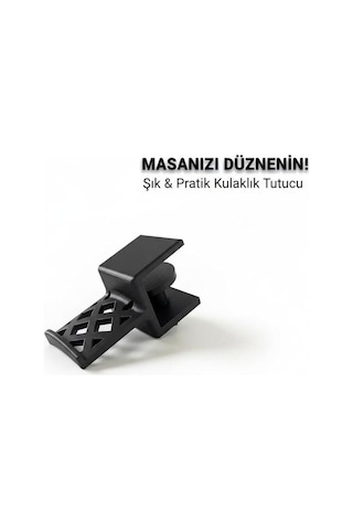 Masa Altı Kulaklık Tutucu Aparat Sıkıştırmalı Kulaklık Askısı Oyuncu & Ofis Masası Düzenleyici