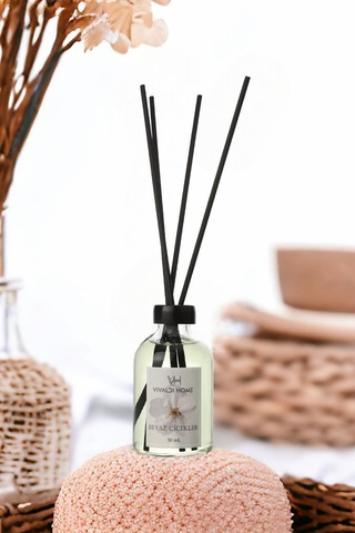 Vivaldi Home Beyaz Çiçekler Çubuklu Oda Kokusu Esansiyel Uçucu Yağ 50 ML