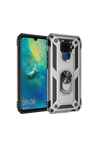 Huawei Mate 30 Lite Kılıf Zore Vega Kapak Gri