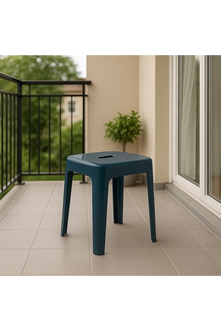 Saban Tabure Sağlam Plastik Kırılmaya Dayanıklı Bahçe, Balkon ,banyo Gri