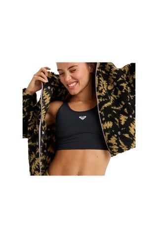 Roxy Roxy Boundless Spirit Zippered Kadın Siyah Polar Ceket 6455 Siyah