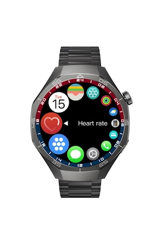 Amoled Ekran Akıllı Saat Dokunmatik Metal Kasa Kol Saati Smart Watch