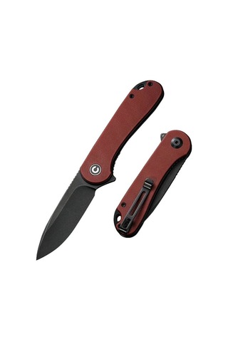 Civivi Elementum Burgundy G10 Handle Black Stonewashed D2 Blade Kamp Çakı Bordo