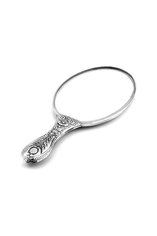 Altın Sepeti GA045 Gümüş Papatyalı El Aynası