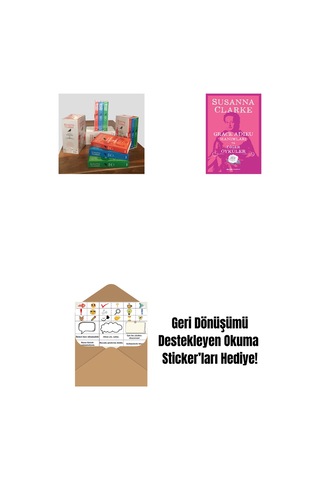 Jonathan Strange Ve Bay Norrell - 3 Kitap Takım Kutulu Set + Grace Adieu Hanımları Ve Diğerleri + Okuma Sticker'ları