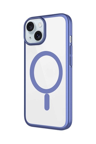 Apple Uyumlu iPhone 15 Plus Kılıf Wireless Şarj Özellikli Sert Pc Mat Riksos Magsafe Kılıf