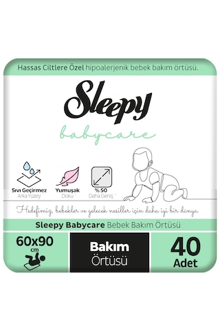 Sleepy Babycare Bebek Bakım Örtüsü 60 x 90 CM 4 x 10 40 Adet