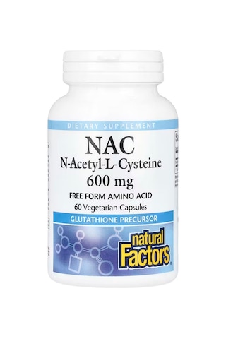 Natural Factors N.a.c N-acetyl-l-cysteine Glutathione Precursor 600 Mg 60 Vegetarian Capsules