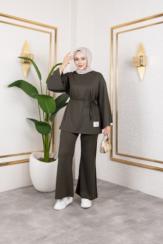 Mevsimlik Modal Kumaş Takım - T114 Haki