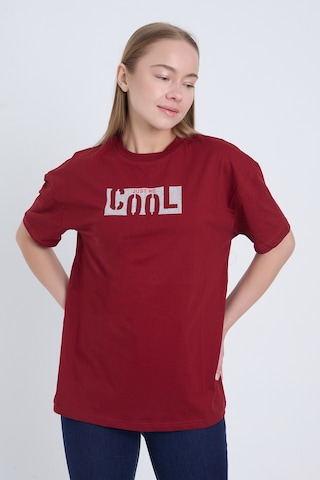 Velvoria Unisex Oversize Bordo Cool T-shirt