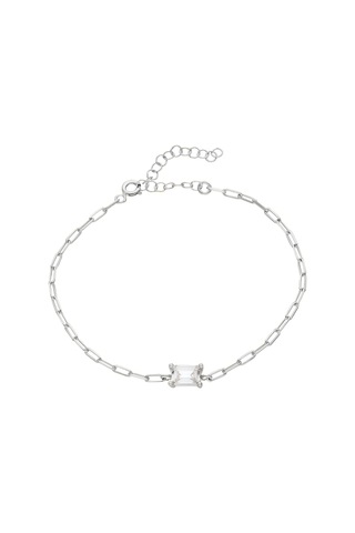 Zincir Baget Bileklik 717022 Rose Gümüş