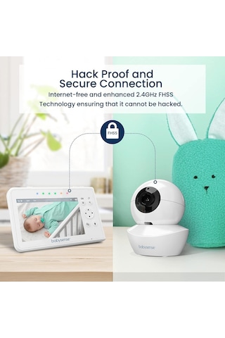Babysense Video Bebek Monitörü, 4.3 Inç Split Ekran, 2 Kamera, Ptz Fonksiyonu, Gece Görüşü, Iki Yönlü Iletişim Kamera Sistemi
