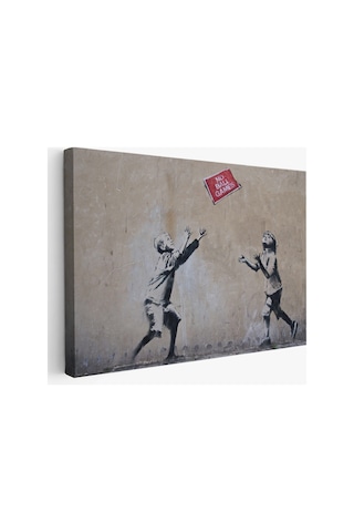 Banksy Stencil'in Top Oyunları Yok İsimli Eseri Kanvas Tablo