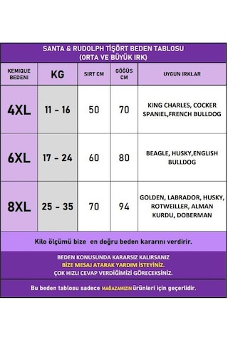 Noel Baba Ve Geyik Baskılı Kırmızı Pamuklu Yılbaşı Köpek Tişörtü Orta Ve Büyük Irklar İçin